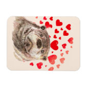 Magnet Flexible Cute Otter Coeurs Envoi Amour Animal (Horizontal)