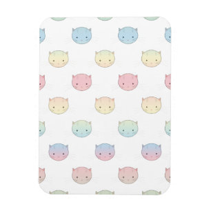 Magnet Flexible Cute Pastel Kitty Chat Façades Motif