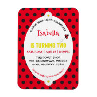 Cute Polka dot Ladybug Daisy Anniversaire de enfan