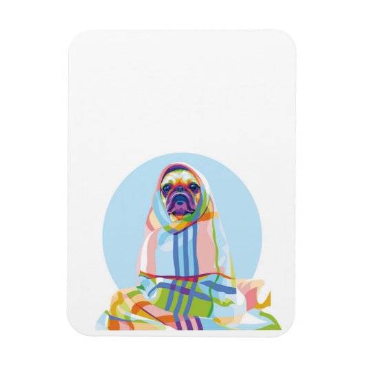 Magnet Flexible Cute Pug Dog (Vertical)