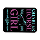 Magnet Flexible Cute Quarter Horse Girl (Horizontal)