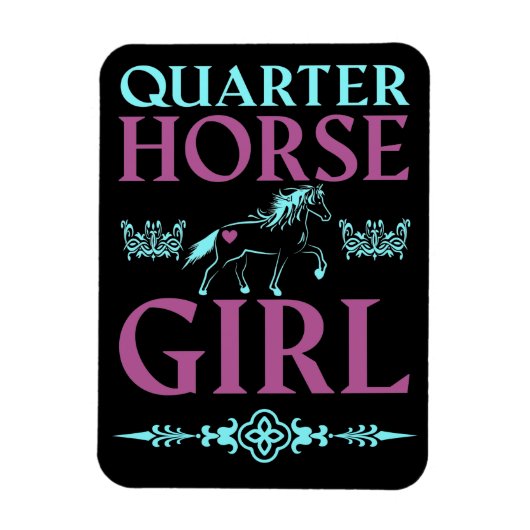 Magnet Flexible Cute Quarter Horse Girl (Vertical)