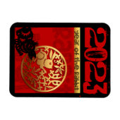 Magnet Flexible Cute Rabbit chinois Année Zodiac Anniversaire VPM (Horizontal)