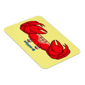 Magnet Flexible Cute red crab cartoon (Côté Droit)
