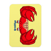 Magnet Flexible Cute red crab cartoon (Vertical)