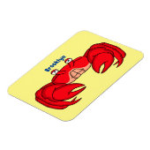Magnet Flexible Cute red crab cartoon (Côté Gauche)