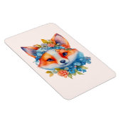 Magnet Flexible Cute Renard orange avec Couronne florale (Côté Droit)