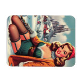 Magnet Flexible Cute Retro Winter Pin-up (Horizontal)