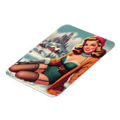 Magnet Flexible Cute Retro Winter Pin-up (Côté Gauche)