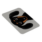 Magnet Flexible Cute Short Haired Black et Tan Dachshund (Côté Droit)