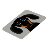 Magnet Flexible Cute Short Haired Black et Tan Dachshund (Côté Gauche)