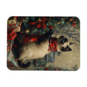 Magnet Flexible Cute Siamese Chat Noël Vintage Flexible (Horizontal)