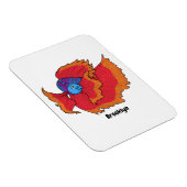 Magnet Flexible Cute Siamese combat poisson betta dessin (Côté Droit)