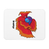 Magnet Flexible Cute Siamese combat poisson betta dessin (Horizontal)
