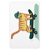 Magnet Flexible Cute Skateboard Kitty Chat (Vertical)