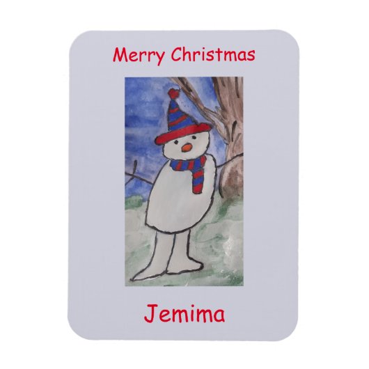 Magnet Flexible Cute Snowman flexible (Vertical)