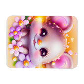 Magnet Flexible Cute souris rose Kawaii (Horizontal)
