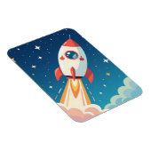 Magnet Flexible Cute space rocket blasting off (Côté Droit)