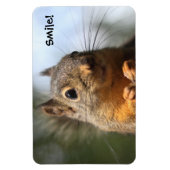 Magnet Flexible Cute Squirrel Souriant Closeup Photo (Vertical)