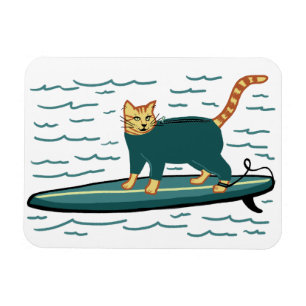 Magnet Flexible Cute surf Kitty Cat