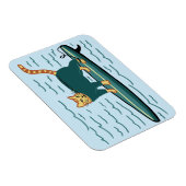 Magnet Flexible Cute Surfing Kitty Chat (Côté Droit)