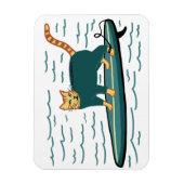 Magnet Flexible Cute Surfing Kitty Chat (Vertical)