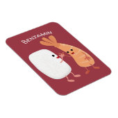 Magnet Flexible Cute sushi riz crevettes amis dessin animé (Côté Droit)