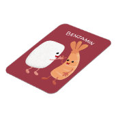 Magnet Flexible Cute sushi riz crevettes amis dessin animé (Côté Gauche)