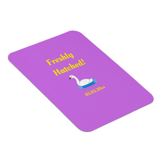 Magnet Flexible Cute Swan thème Baby shower fille (Côté Droit)