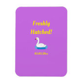 Magnet Flexible Cute Swan thème Baby shower fille (Vertical)