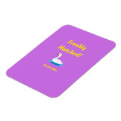 Magnet Flexible Cute Swan thème Baby shower fille (Côté Gauche)