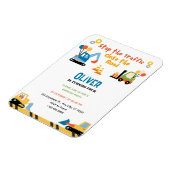 Magnet Flexible Cute Truck Construction Anniversaire Fête Invitati (Côté Gauche)