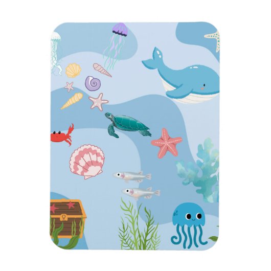 Magnet Flexible Cute Under the Sea Friends (Vertical)