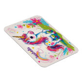 Magnet Flexible Cute Unicorn Scribbles Avec Nom Enfants (Côté Droit)