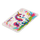 Magnet Flexible Cute Unicorn Scribbles Avec Nom Enfants (Côté Gauche)