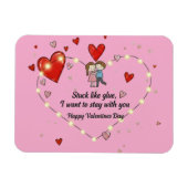 Magnet Flexible cute valentine's day couple heart custom (Horizontal)