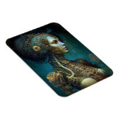 Magnet Flexible Cyborg Femme Imaginaire Sci-Fi Art (Côté Droit)