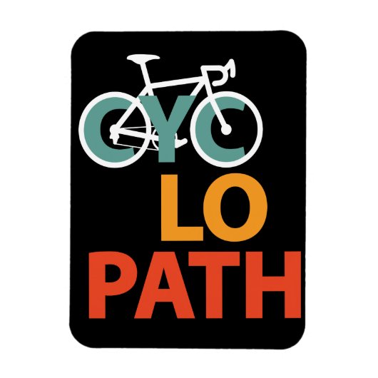 Magnet Flexible Cyclopath Bicycle Drôle Cyclisme (Vertical)