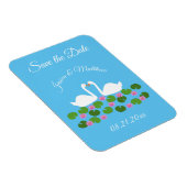 Magnet Flexible Cygnes blancs et coutume de mariage aux nénuphars (Côté Droit)