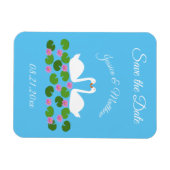 Magnet Flexible Cygnes blancs et coutume de mariage aux nénuphars (Horizontal)