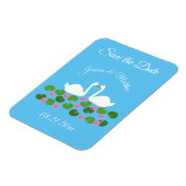 Magnet Flexible Cygnes blancs et coutume de mariage aux nénuphars (Côté Gauche)