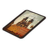 Magnet Flexible Czech Republic Illustration Travel Art Vintage (Côté Gauche)