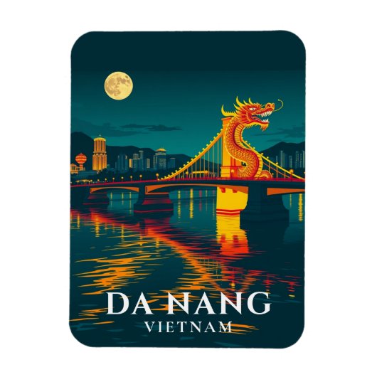 Magnet Flexible Da Nang Dragon Bridge Vietnam Travel (Vertical)