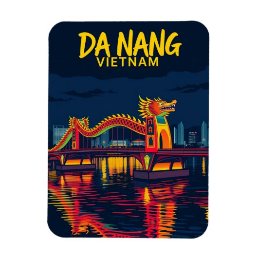 Magnet Flexible Da Nang Vietnam Dragon Bridge Voyage (Vertical)