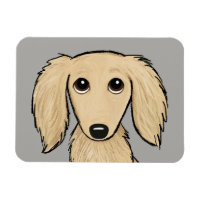 Dachshund à crème à poils longs | Cartoon Wiener D