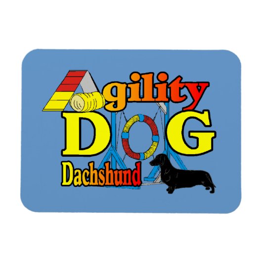 Magnet Flexible Dachshund_Agilité (Horizontal)