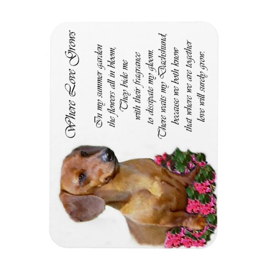 Magnet Flexible Dachshund Art Don (Vertical)
