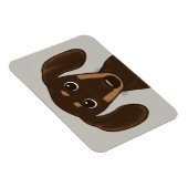 Magnet Flexible Dachshund au chocolat mou | Cartoon Wiener Dog (Côté Droit)