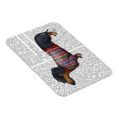 Magnet Flexible Dachshund Avec Sweat Laineux (Côté Droit)