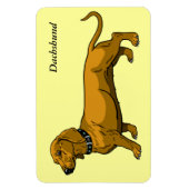 Magnet Flexible dachshund brun (Vertical)